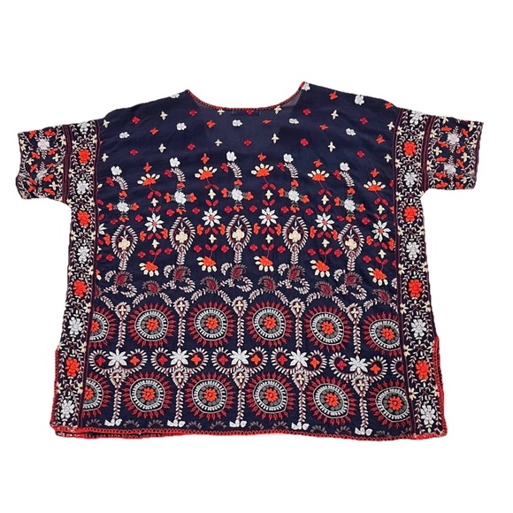 Johnny Was MELIA All Around Heavily Embroidered Blouse Tunic Boho Top EUC - Picture 2 of 9